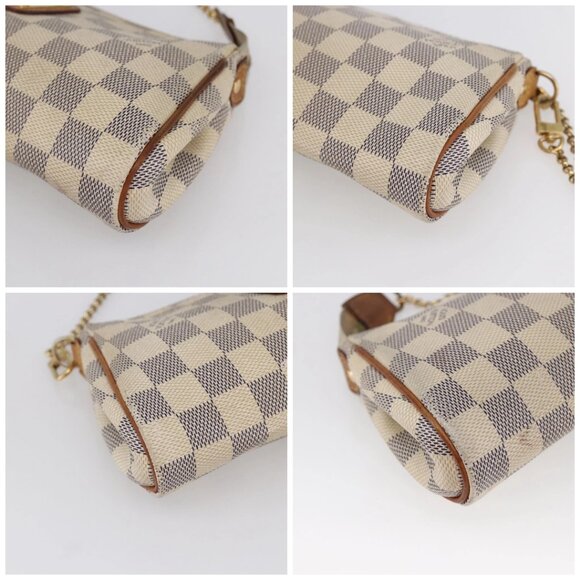 LOUIS VUITTON Damier Azur Eva Shoulder Bag 2way N55214 LV Auth 149303 - Picture 14 of 16